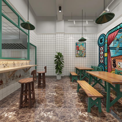 复古风烧烤小吃店--212