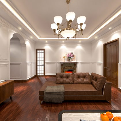 美式风格客厅视角